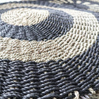 Seagrass Seagrass Round Seagrass Black Tan 1m