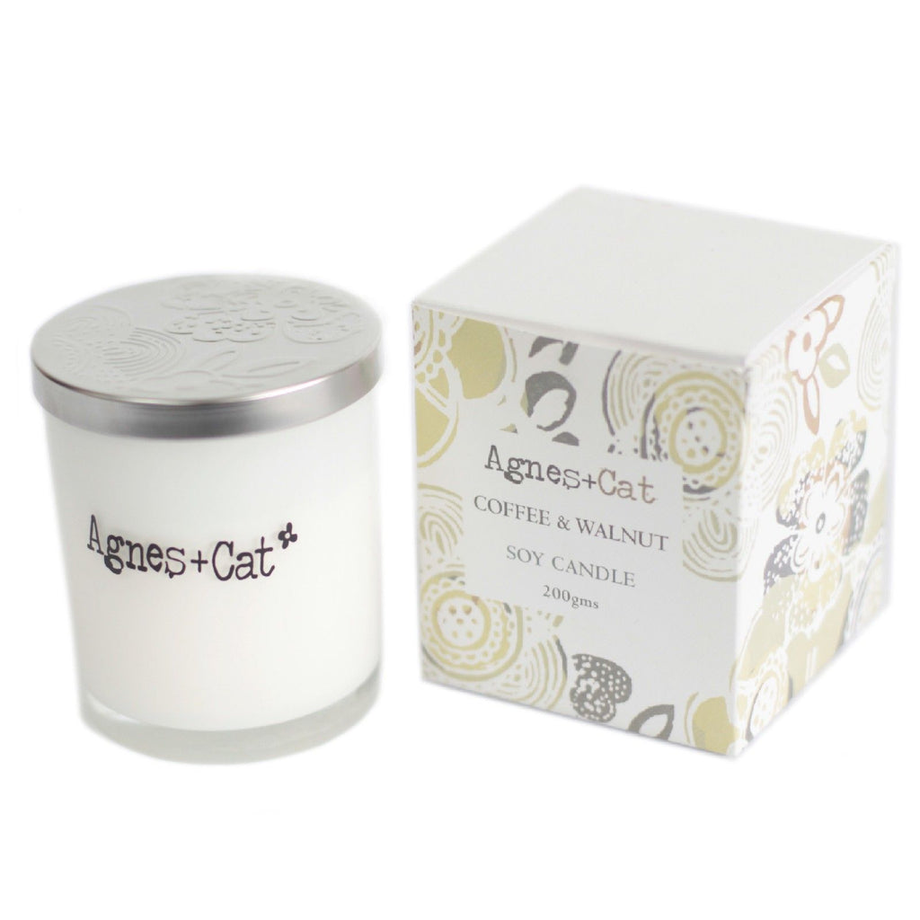 Agnes + Cat Votive Soy Wax Candle - Coffee and Walnut