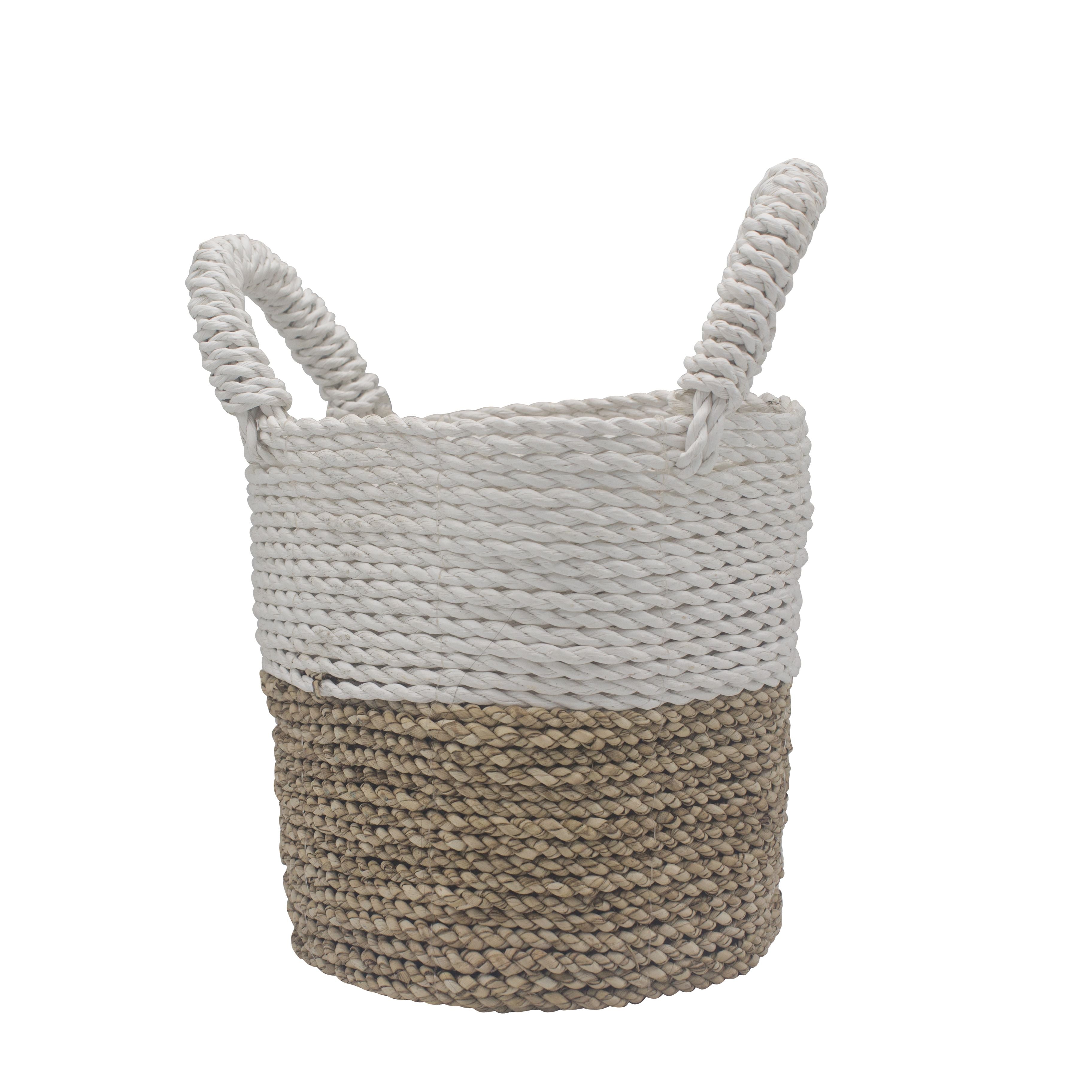 Seagrass Basket Set Natural White