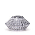 Tealight pressed glass Flower Flip Dinner Candle / Tealight Holder - Midnight Grey Product Image