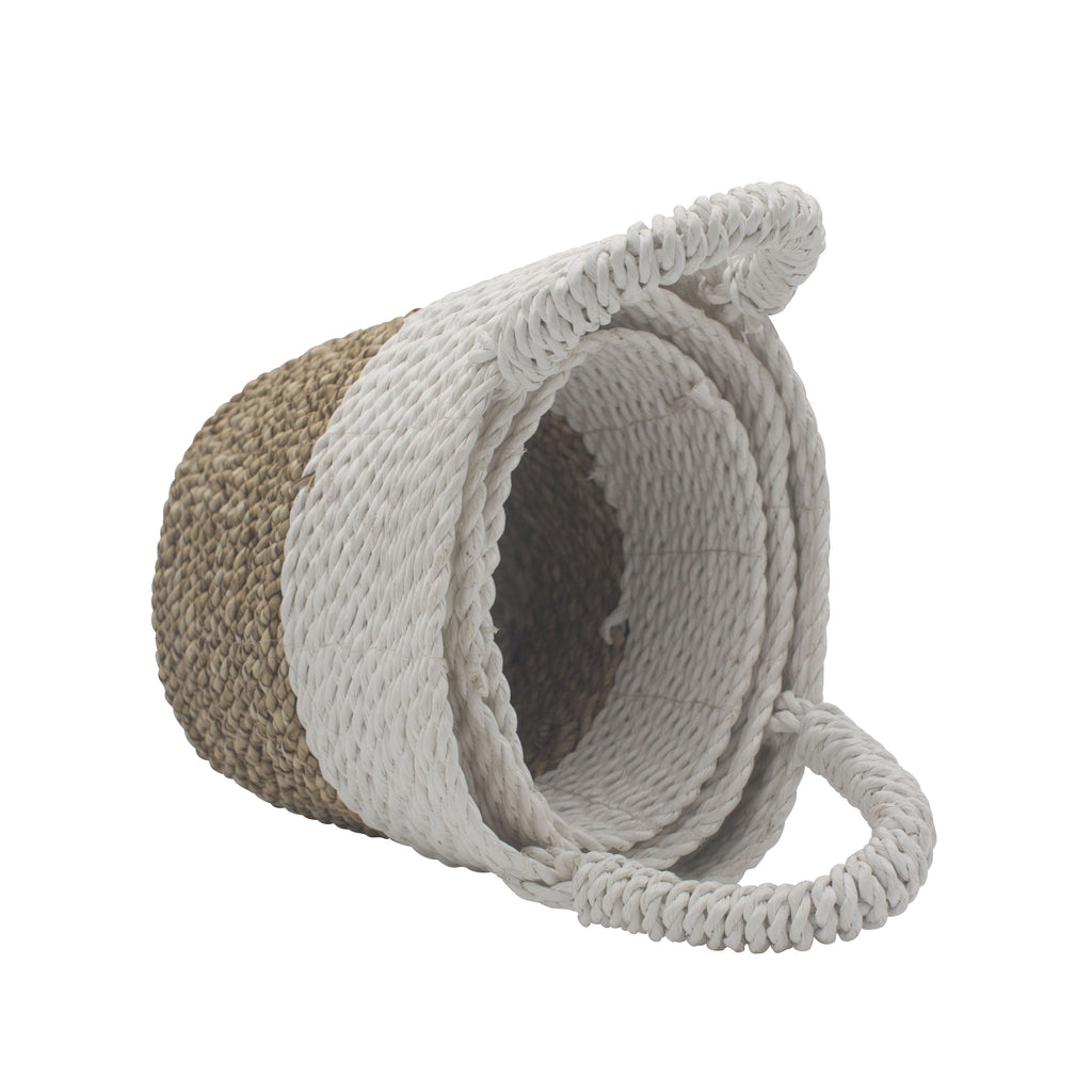 Seagrass Basket Set Natural White