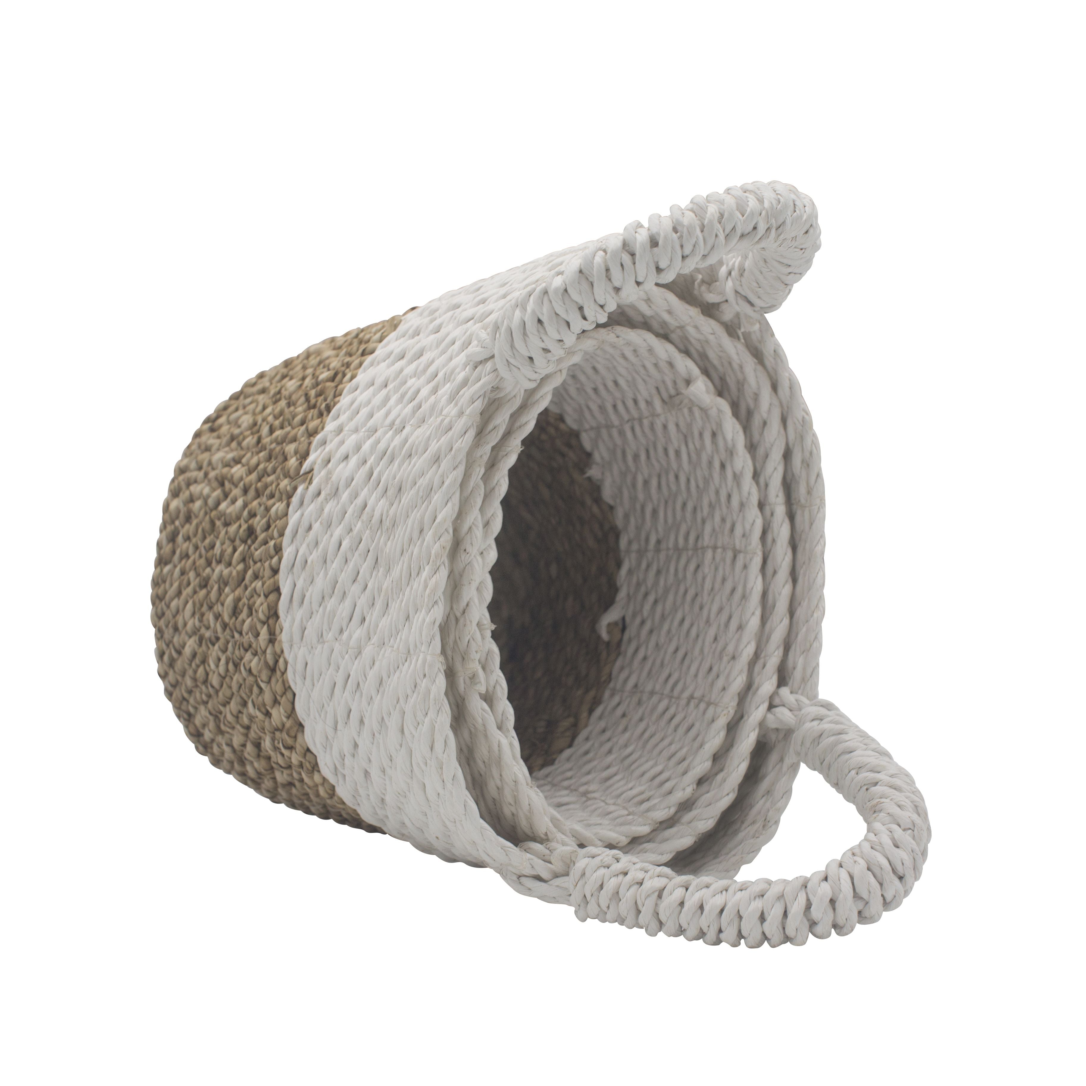 Seagrass Basket Set Natural White