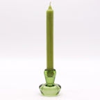 Tealight pressed glass Mushroom Flip Dinner Candle / Tealight Holder - Garden Jade