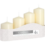 Candle parafin wax Pillar Candles Set of Four Product Image