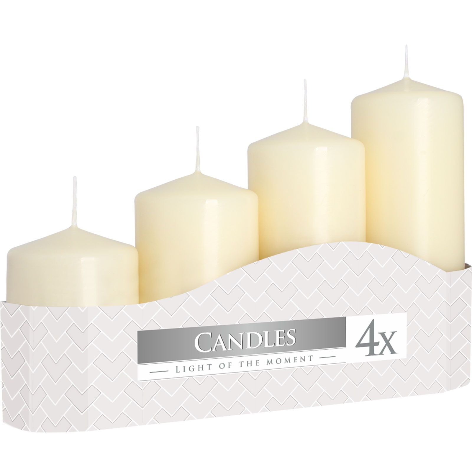 Candle parafin wax Pillar Candles Set of Four Product Image