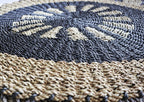Seagrass Round Seagrass Black Tan Sun 1m
