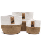 Cotton Rope-Storage-Baskets-White Set of Three Product Image