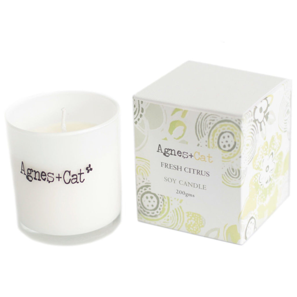 Agnes + Cat Votive Soy Wax Candle – 200g - Fresh Citrus