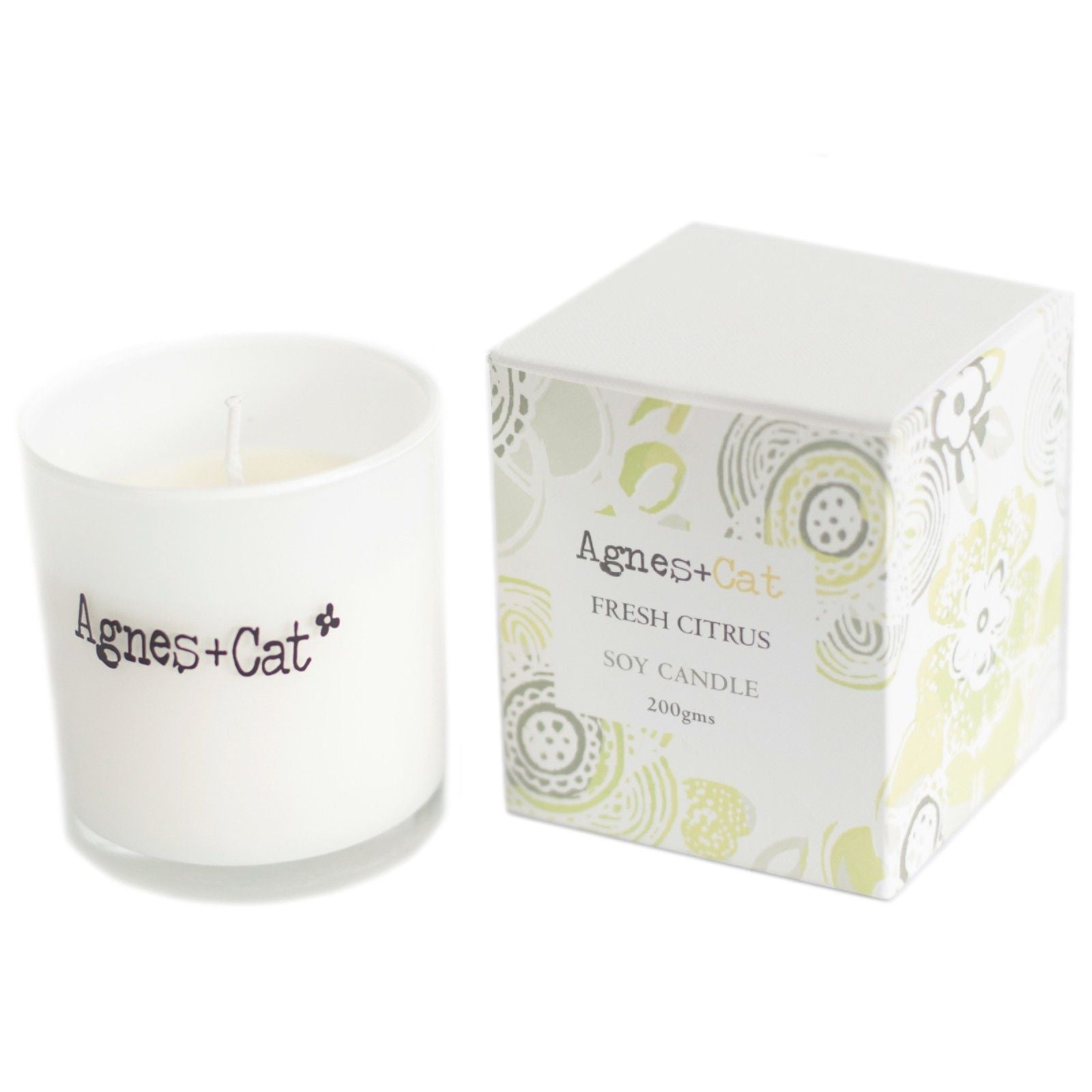 Agnes + Cat Votive Soy Wax Candle – 200g - Fresh Citrus