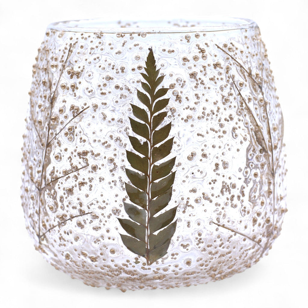 Large Recycled Glass Straight Candle Holder