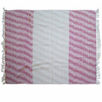Throw Cotton Boho Comfort Throws - Ruby Two Tone