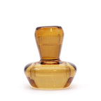 Tealight pressed glass Mushroom Flip Dinner Candle / Tealight Holder - Antique Amber Product Image