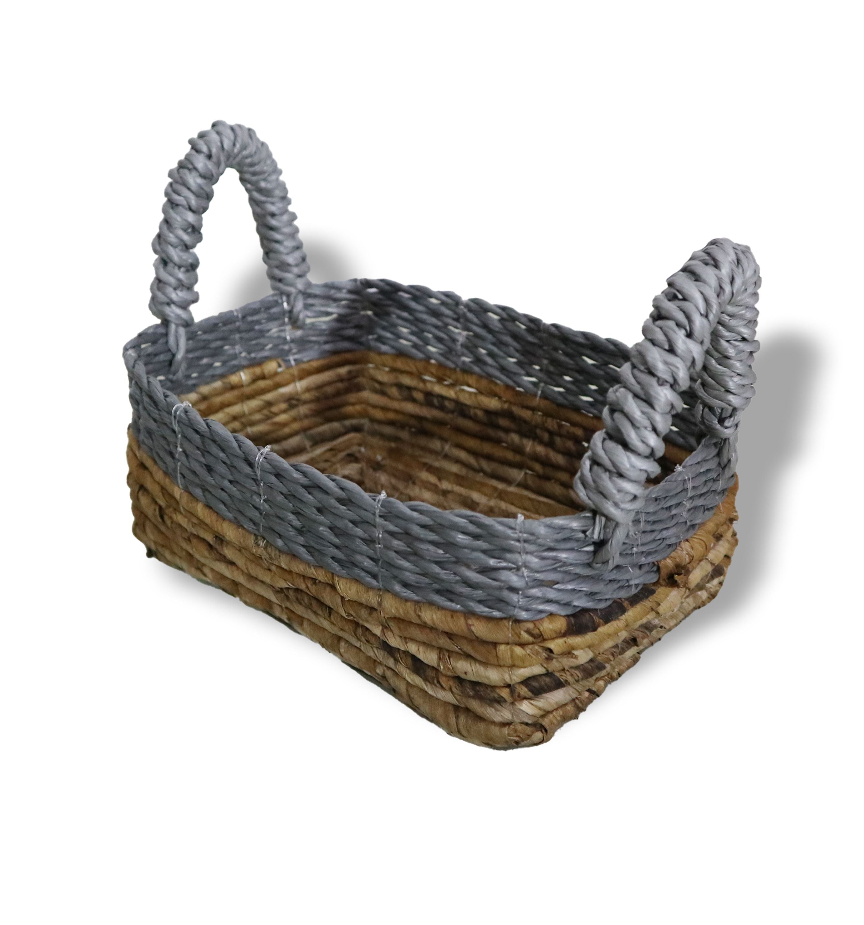 Banana Leaf Banana leaf Square Raffia Basket Set of Three