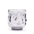 Buddha pressed glass Buddha Faces Candle Jar - Midnight Grey Product Image