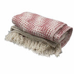 Throw Cotton Boho Comfort Throws - Ruby Two Tone