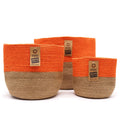 Cotton Rope-Storage-Baskets-Orange Set of Three Product Image