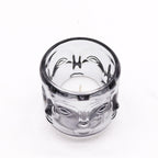 Buddha pressed glass Buddha Faces Candle Jar - Midnight Grey
