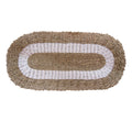 Seagrass Oval Seagrass White & Tan - Classic - 60x120cm Product Image