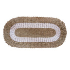Seagrass Oval Seagrass White & Tan - Classic - 60x120cm Product Image