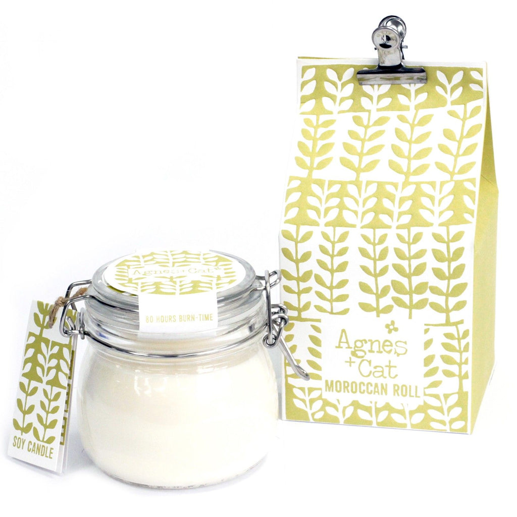 Agnes + Cat Kilner Jar Candle – 400ml - Moroccan Roll