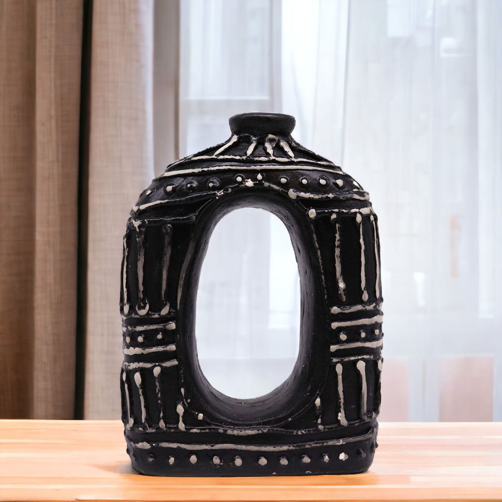 Oval Donut Medium Ceramic Shaped Vase