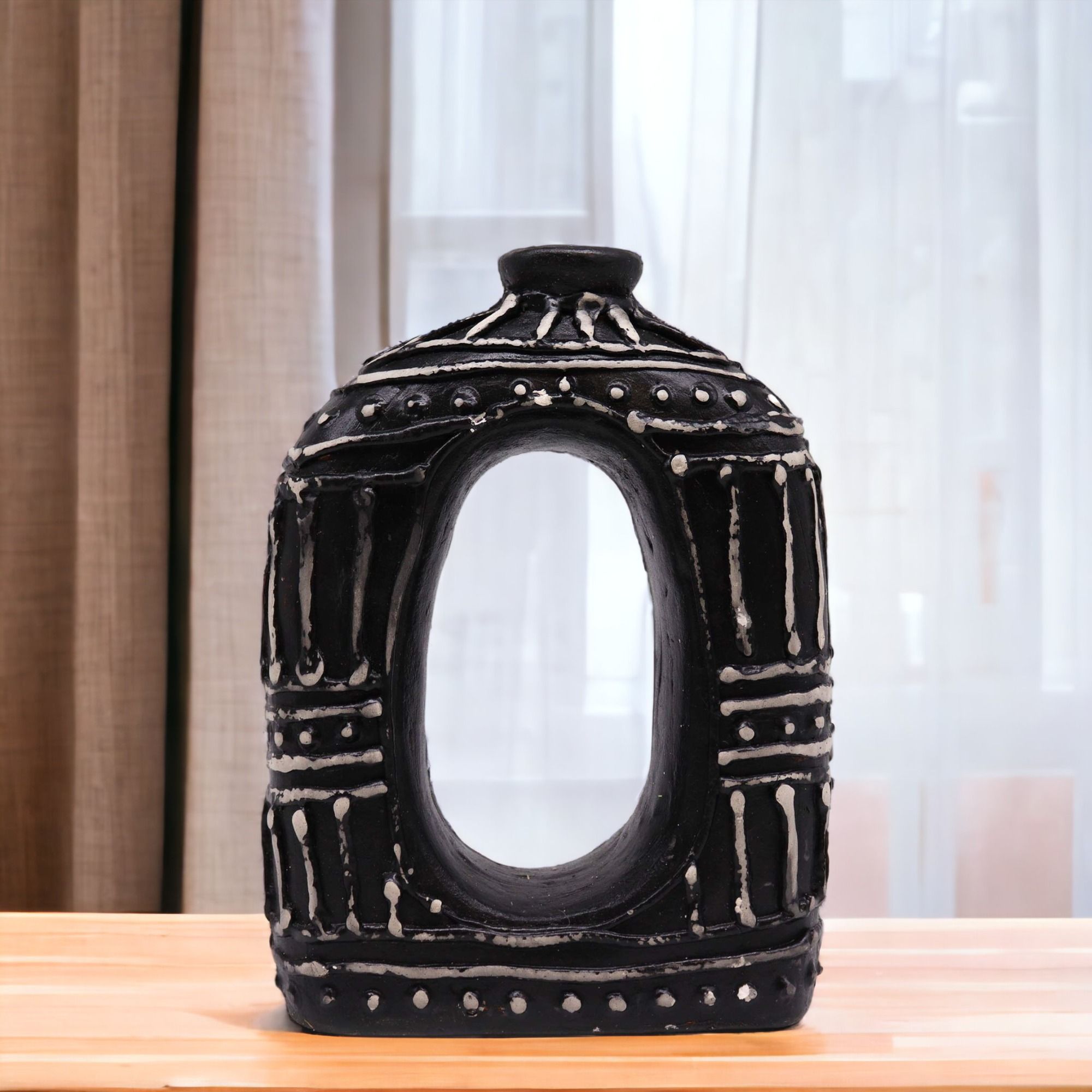 Oval Donut Medium Ceramic Shaped Vase