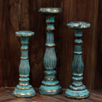 Candle Stand Medium Albasia Wood Candle-Stand