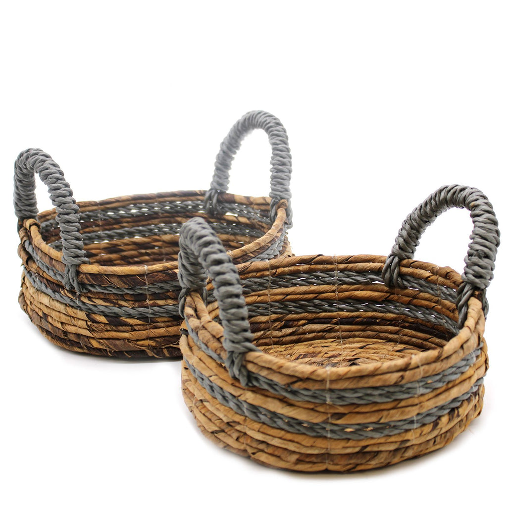 Banana Leaf Banana leaf Raffia Basket- Set of 2 Set of Two Product Image