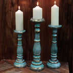Candle Stand Medium Albasia Wood Candle-Stand