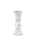 Candle Stand Small Mango Wood Classic Candle Stand - Whitewash - Small Product Image