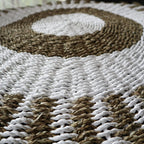 Seagrass Round Seagrass White Tan 1m