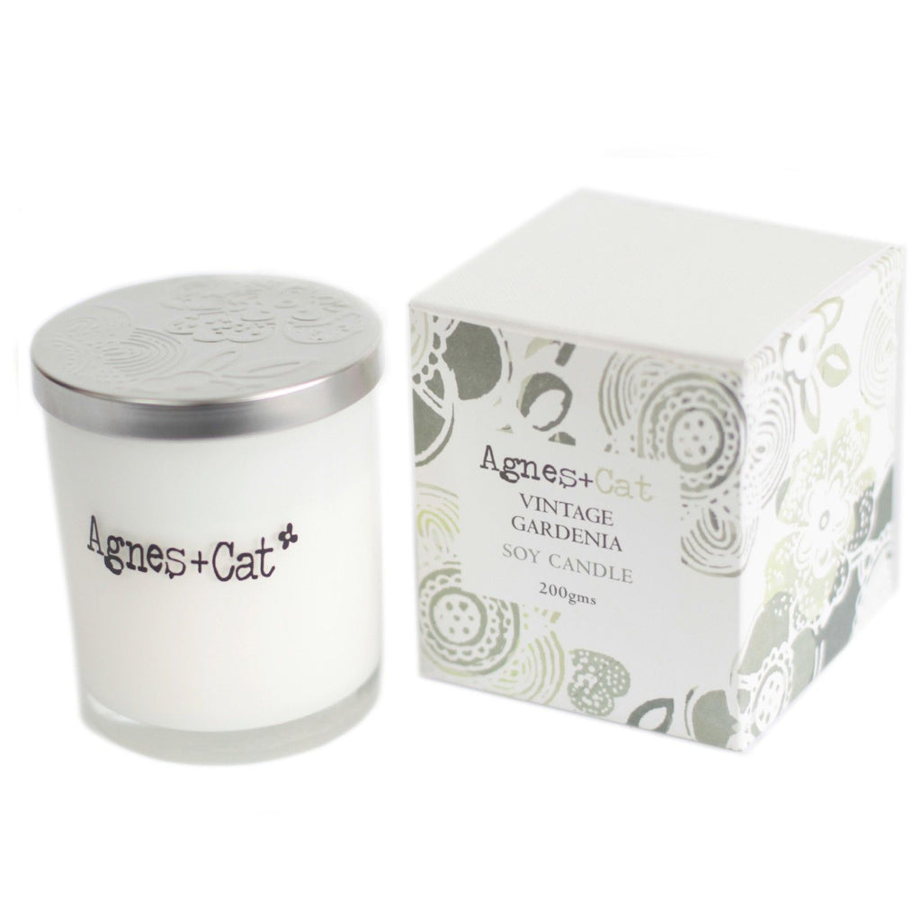 Agnes + Cat Votive Soy Wax Candle - Vintage Gardenia