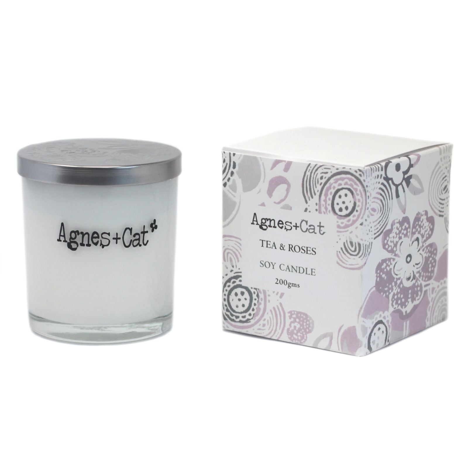 Agnes + Cat Votive Soy Wax Candle - Tea and Roses