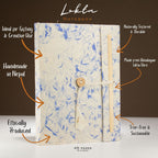 Notebook Large Lokta paper Lokta-Mixed-Blue-Cotton-Notebook