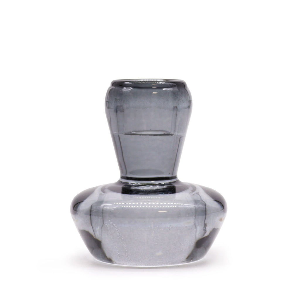 Tealight pressed glass Mushroom Flip Dinner Candle / Tealight Holder - Midnight Grey Product Image