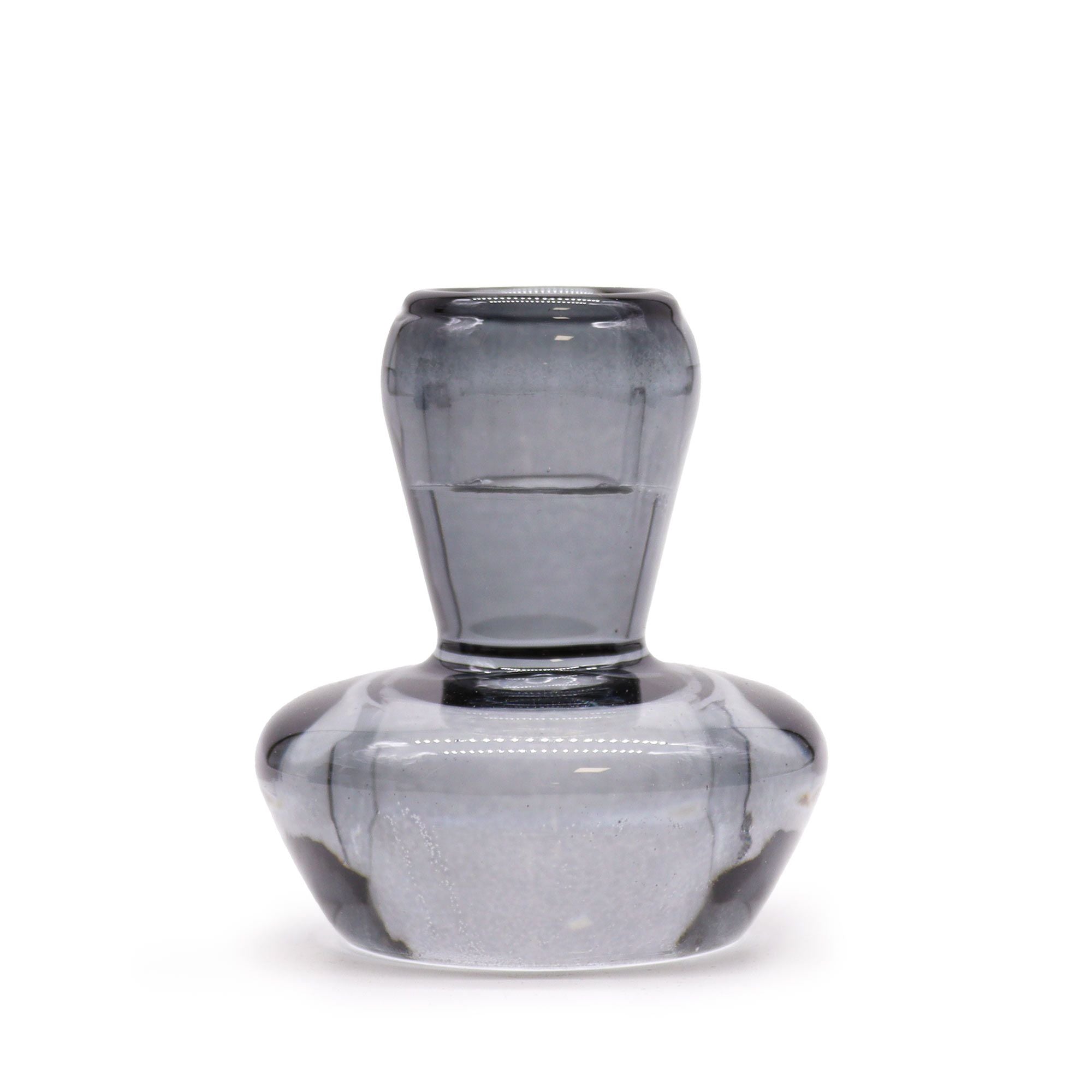 Tealight pressed glass Mushroom Flip Dinner Candle / Tealight Holder - Midnight Grey Product Image