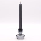 Tealight pressed glass Mushroom Flip Dinner Candle / Tealight Holder - Midnight Grey