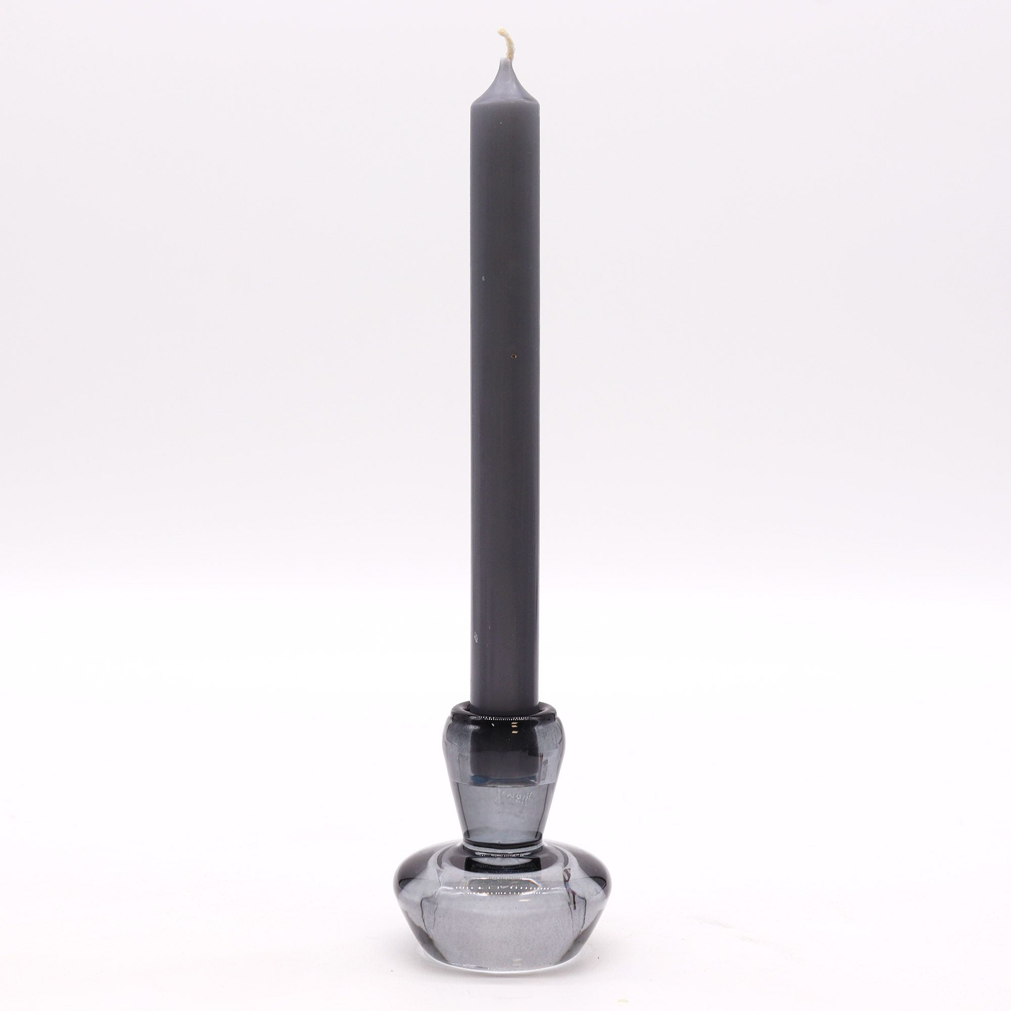 Tealight pressed glass Mushroom Flip Dinner Candle / Tealight Holder - Midnight Grey