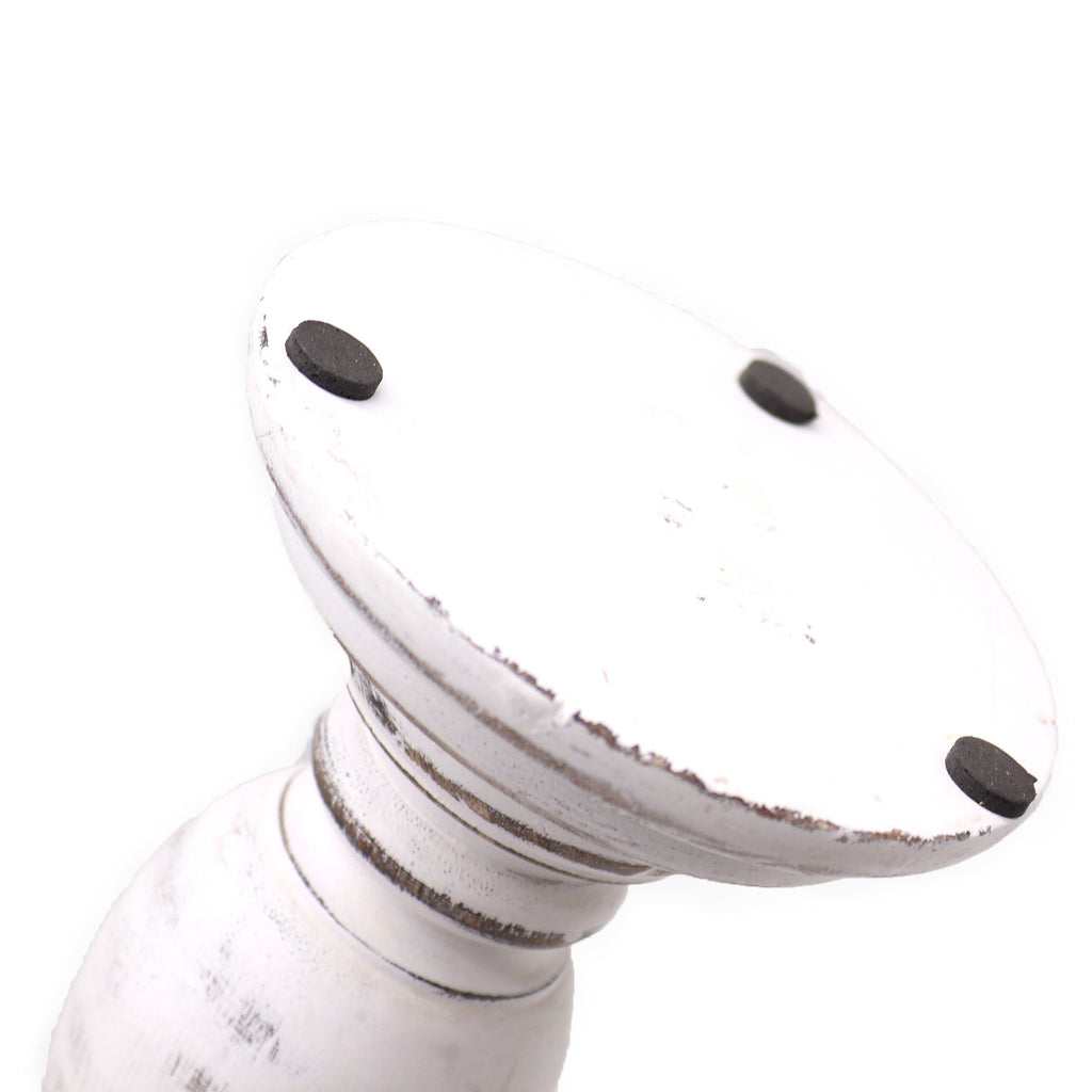 Candle Stand Small Mango Wood Classic Candle Stand - Whitewash - Small