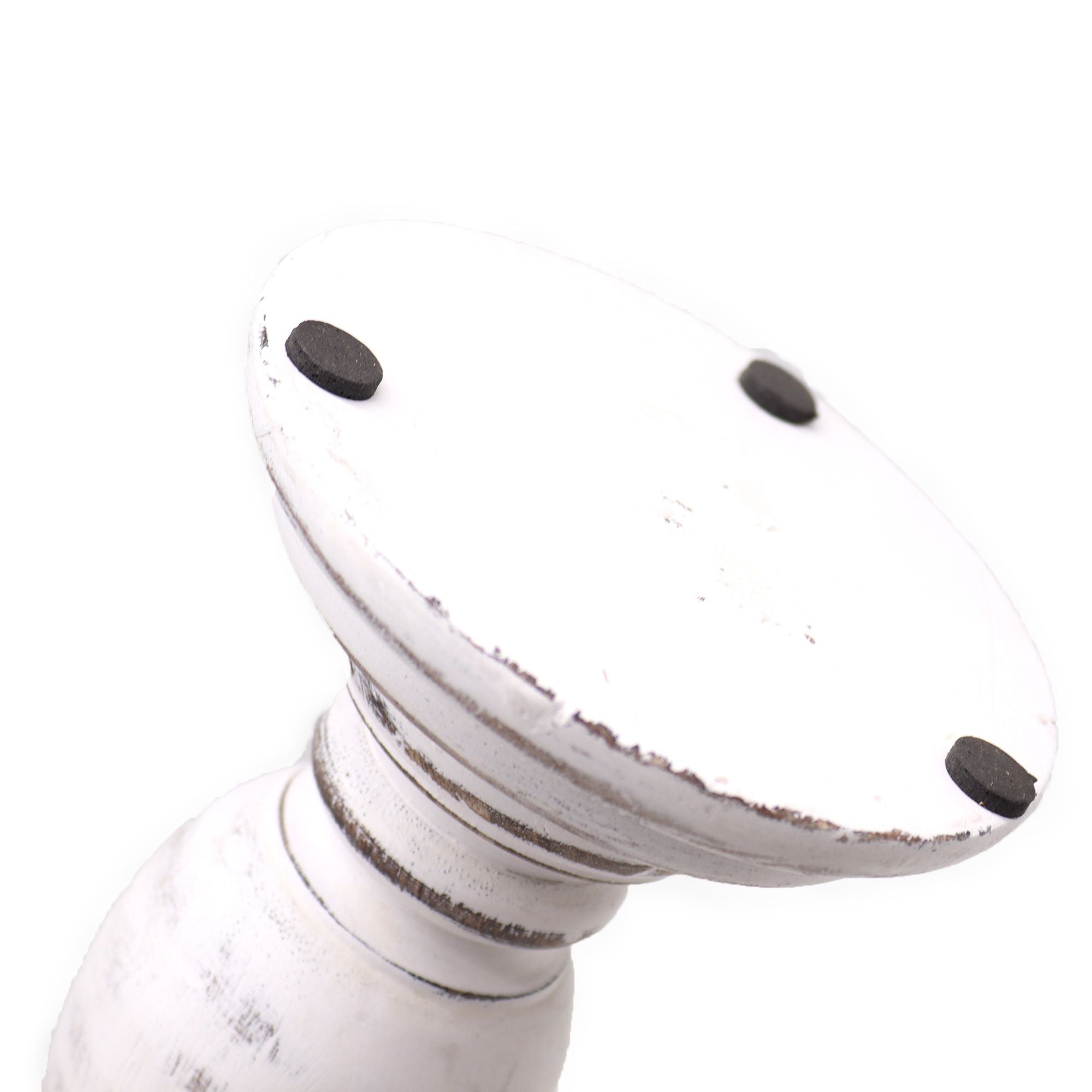 Candle Stand Small Mango Wood Classic Candle Stand - Whitewash - Small