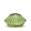 Tealight pressed glass Flower Flip Dinner Candle / Tealight Holder - Garden Jade Product Image