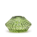 Tealight pressed glass Flower Flip Dinner Candle / Tealight Holder - Garden Jade Product Image