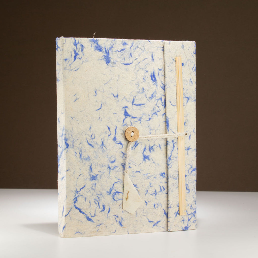 Notebook Large Lokta paper Lokta-Mixed-Blue-Cotton-Notebook