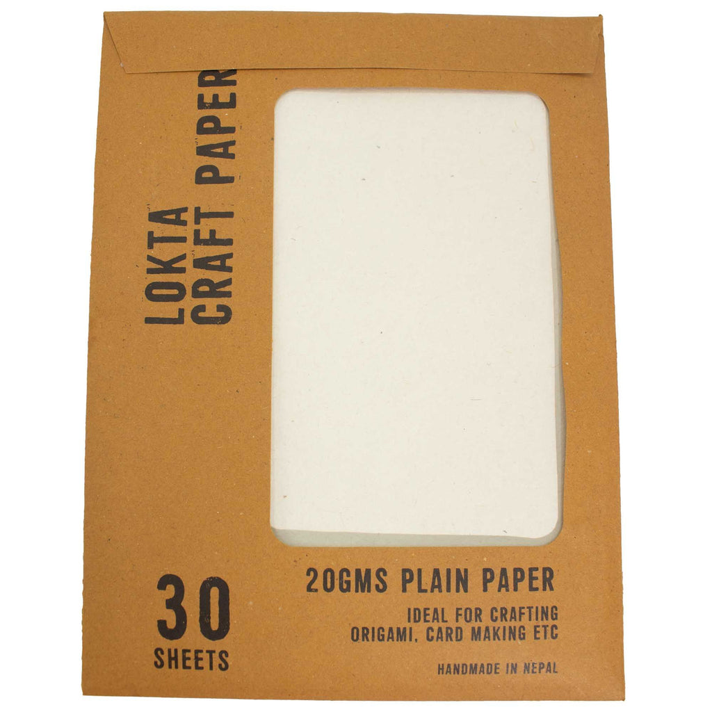 Paper A4 - Lokta Craft Paper (30 sheet pack) - 20gms - Plain Pack of 20 Sheets