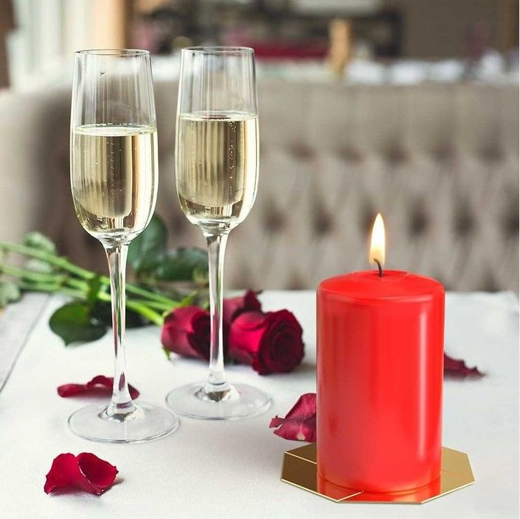 Candle parafin wax Pillar Candles Set of Four