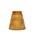 Tealight pressed glass Flip Dinner Candle / Tealight Holder - Antique Amber Product Image