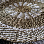 Seagrass Round Seagrass White Tan Sun 1m