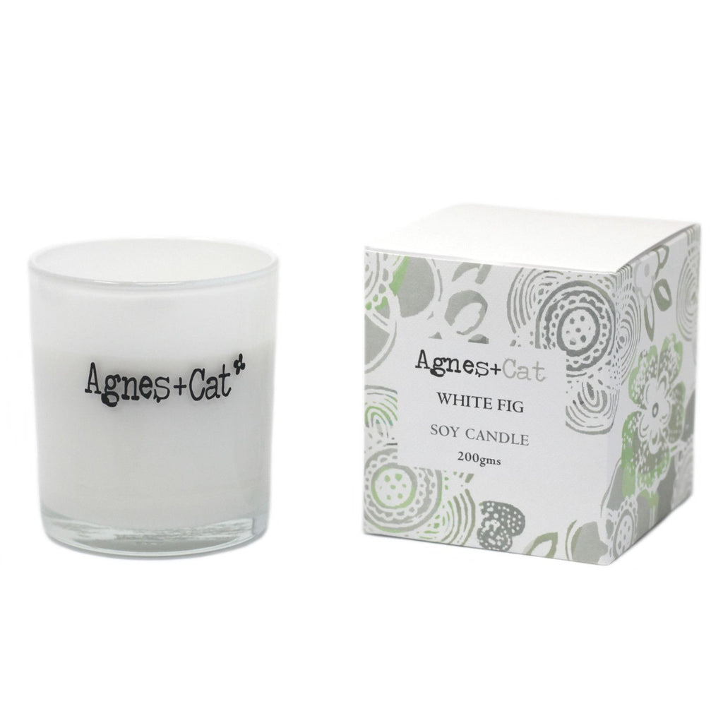 Agnes + Cat Votive Soy Wax Candle - White Fig