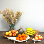 Coconut Coconut Leaf Coconut Leaf Fruit Bowl Set - Whitewash