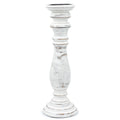Candle Stand Large Mango Wood Classic Candle Stand - Whitewash - Large Product Image